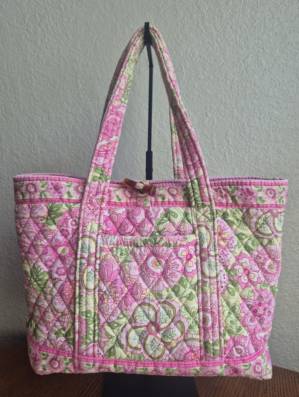Vera Bradley Petal Pink Medium Size Toggle Tote Shoulder Bag
